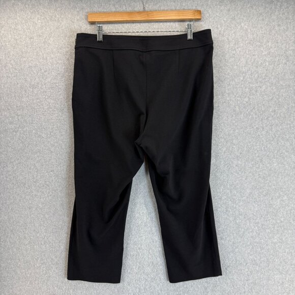 SoCa by St John Womens Black Pants Cropped Capri Trousers Side Zip Size 10 - Picture 6 of 13